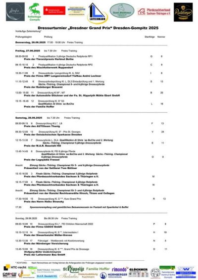 Zeitplan